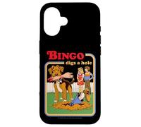 Bingo Digs a Hole Sarcastic Dog Retro Funny Adult Humor Carcasa para iPhone 16
