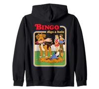 Bingo Digs a Hole Sarcastic Dog Retro Funny Adult Humor Sudadera con Capucha