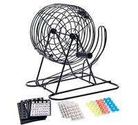 Bingo Game Set, Chips Card Cage Sets, Complete Entertainment Kit, Ideal for Family Fun, Group Parties, Office Games, School Activities, Birthday, Celebrations 7.88x8.27x8.27 Inch