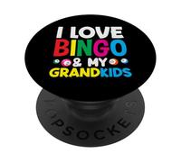 Bingo I Love Bingo & Jugador de mis nietos PopSockets PopGrip Adhesivo