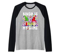 Bingo Is My Game Funny GNOME Saying For Crazy Bingo Lady Camiseta Manga Raglan