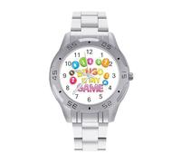 Bingo is My Game - Reloj de pulsera de acero inoxidable para hombre, relojes personalizados para mujer