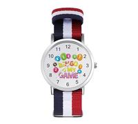 Bingo is My Game - Reloj de pulsera de cuarzo personalizado con números arábigos con correa ajustable para hombres y mujeres