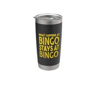 Bingo Jugador Bingo-Game dichos divertidos Juego de Bingo Vaso térmico de acero inoxidable de doble pared