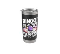 Bingo La única palabra que nunca llegaré a decir Vaso térmico de acero inoxidable de doble pared