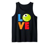 Bingo Love 4 Divertidos Colores Vibrantes Amantes del Juego Camiseta sin Mangas