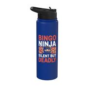 Bingo Ninja Silencioso Pero Mortal Bingo Divertido Stainless Steel Insulated Water Bottle