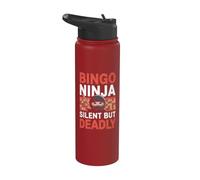 Bingo Ninja Silencioso Pero Mortal Bingo Divertido Stainless Steel Insulated Water Bottle