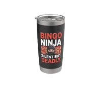 Bingo Ninja Silencioso Pero Mortal Bingo Divertido Vaso térmico de acero inoxidable de doble pared