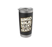 Bingo Ninja Silencioso Pero Mortal Bingo Divertido Vaso térmico de acero inoxidable de doble pared
