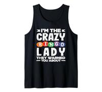 Bingo Soy el Loco Jugador de Bingo Lady Advertido Camiseta sin Mangas