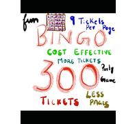 BINGO TICKETS 300: BINGO night tickets, cost effective for game night.