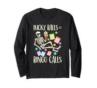 Bingo Time Funny Bingo Jugador Juego Amante Humor Manga Larga