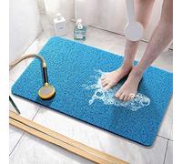 Bingobang Alfombrillas de baño antideslizantes, de goma, 60 x 40 cm, extra suave, antimoho, lavable a máquina, para suelo de baño, bañera (azul)