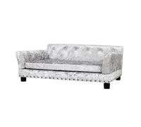 BingoPaw Cama Perro Grande Sofa Elevada para Mascotas Desenfundable y Lavable con Patas de Madera Luxury Dog Bed Mueble Lujoso Hamaca Chaise Longue de Lujo para Perro L 95x70x40 cm