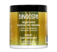 Bingospa Tratamiento Capilar con Argán, Faston, Seda y Labranza - Regeneración del Pelo, Prevención de Caída - Para Cabello Seco, Quebradizo y Dañado - 250 g