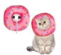 BINGPET Collar de cono de gato suave, impermeable, collar de recuperación para dejar de lamer, lindo collar isabelino de dona para gatos, gatitos, cachorros, curación de heridas después de la cirugía