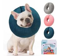 BINGPET Collar inflable de cono para perro alternativo después de la cirugía, cono de recuperación suave para que los perros dejen de lamer, collares protectores de cuello ajustables para mascotas