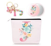 Bingtoo Bolsa de Maquillaje Personalizada, Regalo Personalizado Mujer, Regalo Mujer Cumpleaños, Neceser Mujer, J