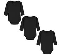 BINIDUCKLING Body Shaping Bebé-Niños Conjuntos，Ropa de una Pieza para Bebé， Mameluco Traje Recién Nacido ，Manga Larga，Pack de ３，Negro，0-3M