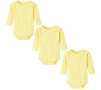 BINIDUCKLING Body Shaping Bebé-Niños Conjuntos，Ropa de una Pieza para Bebé， Mameluco Traje Recién Nacido ，Manga Larga，Pack de ３，Amarillo，0-3M