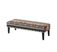 Binienty Fundas para banco de comedor con estampado de caballo étnico azteca, antideslizantes, elásticas, suaves, decorativas, fáciles de instalar