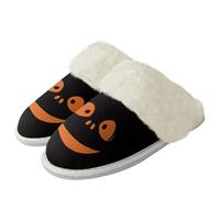 Binienty Pantuflas de Halloween para mujeres y hombres, suaves, peludas, de invierno, para vacaciones, retro, cómodas, zapatos de casa, Ghostface, 40.5/41.5 EU