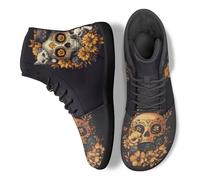 Binienty Tenis de moda anchos para hombre y mujer, ligeros, altos, minimalistas, Sugar Skull Cats Dogs, 39 EU