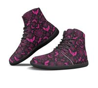 Binienty Zapatos deportivos minimalistas de caña alta y ancha para hombre, diseño de murciélagos de telaraña, Y2k Spiderweb Bat, 44 EU