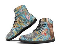 Binienty Zapatos descalzos para hombre y mujer, botas de senderismo anchas con cordones, transpirables, sin caída, para exteriores, elegantes, Mandala Painting Shorthair Cat, 50 EU