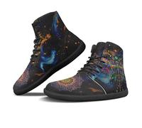 Binienty Zapatos descalzos para hombre y mujer, botas de senderismo anchas con cordones, transpirables, sin caída, para exteriores, elegantes, Mandala Abstract Dragonfly, 47 EU