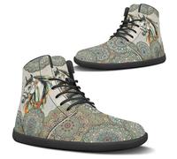 Binienty Zapatos descalzos para mujer y hombre, anchos, minimalistas, sin caída, para caminar, senderismo, zapatos planos para uso diario, Caballo mandala azteca, 37 EU