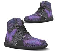 Binienty Zapatos descalzos para mujer y hombre, anchos, minimalistas, sin caída, para caminar, senderismo, zapatos planos para uso diario, Mandala Butterfly, 47 EU