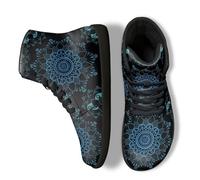 Binienty Zero Drop Sole Barefoot - Zapatos deportivos de piel sintética para hombre y mujer, minimalistas, impermeables, para hombre y mujer, Mandala azul, 37 EU
