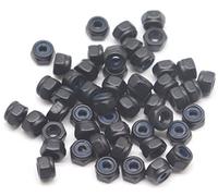 BinifiMux - 100 tuercas de nailon hexagonales M2 x 0,4 mm, acero al carbono de grado 4,8 DIN985, chapado en zinc