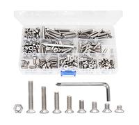 binifiMux 230 tornillos Phillips de cabeza plana avellanada M5 x 6mm/8mm/10mm/12mm/16mm/20mm/25mm/30mm con kit de tuercas hexagonales M5, acero inoxidable 304