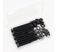 binifiMux Tornillos hexagonales M6-1.0 x 75 mm, acero de aleación de grado 8.8, acabado de óxido negro, paquete de 40