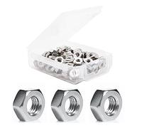 binifiMux Tuercas hexagonales de acero inoxidable 304, 100 unidades, 2-56 4-40 6-32 8-32 1/4-20 pulgadas (1/4-20)