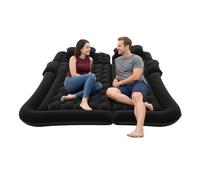 Biniliubi - Colchón inflable para acampada, 2 personas, 300 kg, cama inflable SUV con bomba eléctrica de 12 V, colchón auxiliar de 174 x 126 cm, flocado PVC para viaje