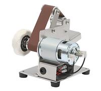biniliubi - Lijadora de cinta en miniatura para pulidora, pulidora, disco giratorio, lijadora, mesa ajustable, velocidad variable, procesamiento de metales, joyería de vidrio cereámico