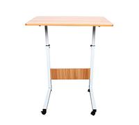 biniliubi - Mesa de cama con ruedas supletorias, mesita de cama para escritorio de ordenador, con forma C para cama de hospital, dormitorio, sofá, bandeja de comedor, cama médica, 40 x 60 cm