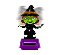 Biniveil Decoración de Coche para Halloween,Adorno De Bruja para Tablero De Automóvil | Muñeca con Movimiento Solar para Decoración Interior Unisex