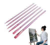 Biniveil Juego de Pinceles para Acuarela,Juego de Pinceles para Pintura Artística | 6 Piezas para Dibujo Artístico para Acrílico, Óleo, Gouache, Cuaderno, Tarjeta de Felicitación, Álbum de