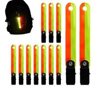 Biniveil Marcadores de senderos para Caza con Clips,Cinta de Marcado 12 Piezas Marcadores de senderos de árboles - Tachuelas reflectoras Reflectantes de Caza de PVC, Cinta Impermeable para marcar