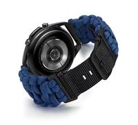 BINLUN 18MM Correa de Reloj Nylon Paracord Liberación Rápida Trenzada Correa de Repuesto para SmartWatch Deportivo Hebilla Negra/Plata Compatible con Garmin/Compatible con Samsung Galaxy(Azul Real)