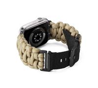 BINLUN Correa Compatible con Apple Watch Paracord 550 42 mm/44 mm/45 mm/46 mm Estilo Militar Correa Deportiva Nailon Resistente de Repuesto para iWatch 10/9/8/7/6/5/4/3/2/1/SE Hombres Mujeres(Caqui)