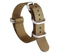 BINLUN Nylon Correa de Reloj de Nailon Military G10 Premium Ballistic Multicolor Bandas para Hombres Mujeres 18 mm 19 mm 20 mm 21 mm 22 mm 23 mm 24 mm con Hebilla de Acero Inoxidable Plateado/Negro