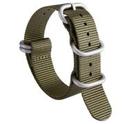 BINLUN Nylon Correa de Reloj de Nailon Military G10 Premium Ballistic Multicolor Bandas para Hombres Mujeres 18 mm 19 mm 20 mm 21 mm 22 mm 23 mm 24 mm con Hebilla de Acero Inoxidable Plateado/Negro
