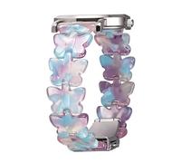 BINLUN Pulsera de Reloj de Resina 12mm 14mm 16mm 17mm 18mm 20mm 22mm Cierre Rápido Ligera Correa de Repuesto para Smartwatch, Pulsera Mariposa Moderna, 6 Colores, Hebilla Plata/Oro Rosa