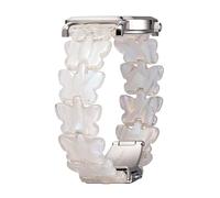 BINLUN Pulsera de Reloj de Resina 12mm 14mm 16mm 17mm 18mm 20mm 22mm Cierre Rápido Ligera Correa de Repuesto para Smartwatch, Pulsera Mariposa Moderna, 6 Colores, Hebilla Plata/Oro Rosa